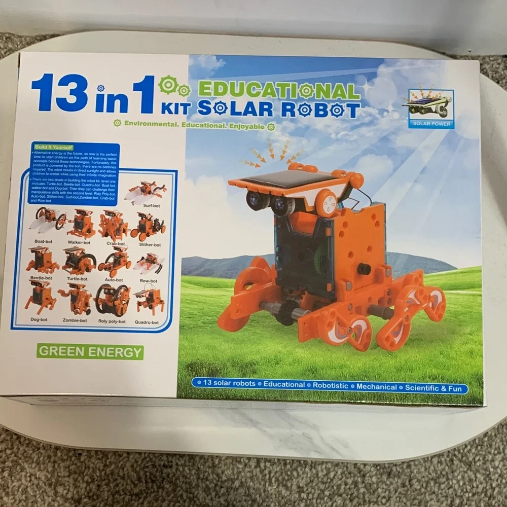 13 in 1 Educational Solar Robot Kit - Orange